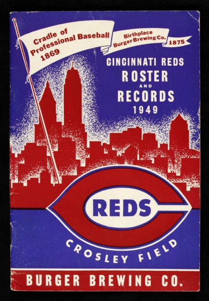 1949 Cincinnati Reds Roster & Records Crosley Field 