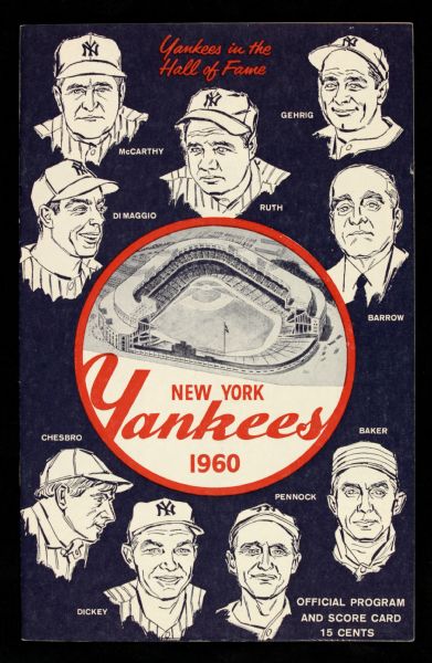 1960 New York Yankees Yankee Stadium Kansas City Athletics Program