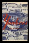 1953 New York Yankees Yankee Stadium Cleveland Indians Scorecard Program & Ticket Stub