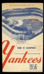 1956 New York Yankees Yankee Stadium Detroit Tigers Program