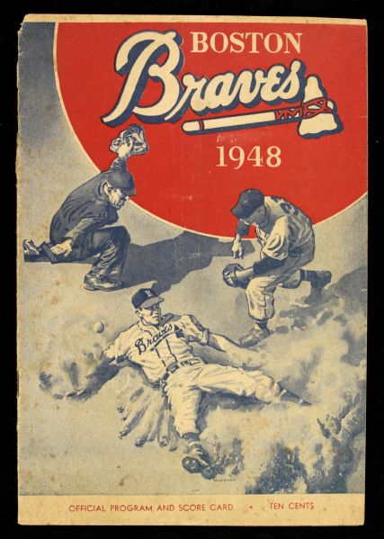 1948 Boston Braves Braves Field Brooklyn Dodgers Program