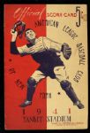 1941 New York Yankees Yankee Stadium Philadelphia Athletics Program
