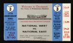 1970 Cincinnati Reds vs. Pittsburgh Pirates NLCS Ticket Stub - Reds Sweep