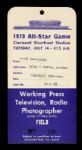 1970 Cincinnati Reds All Star Game Comes to Riverfront Stadium Press Pass 