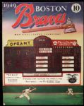 1949 Boston Braves Braves Field Philadelphia Phillies Program