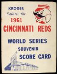1961 Cincinnati Reds Crosley Field New York Yankees World Series Souvenir Scorecard