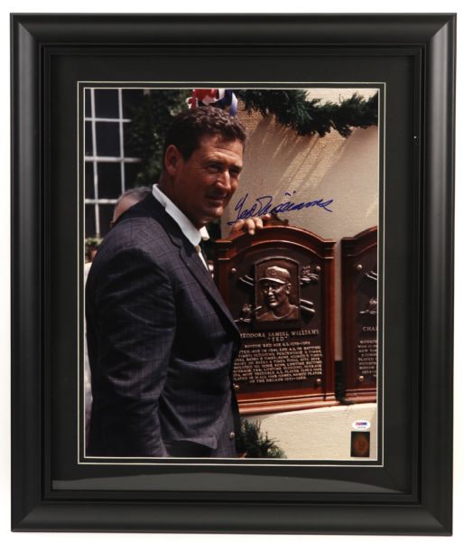 1990s Ted Williams Boston Red Sox Signed 16" x 20" Display Induction Day  - Green Diamond Hologram & PSA/DNA Full Letter
