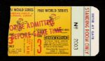 1961 World Series Cincinnati Reds vs. New York Yankees Ticket Stub