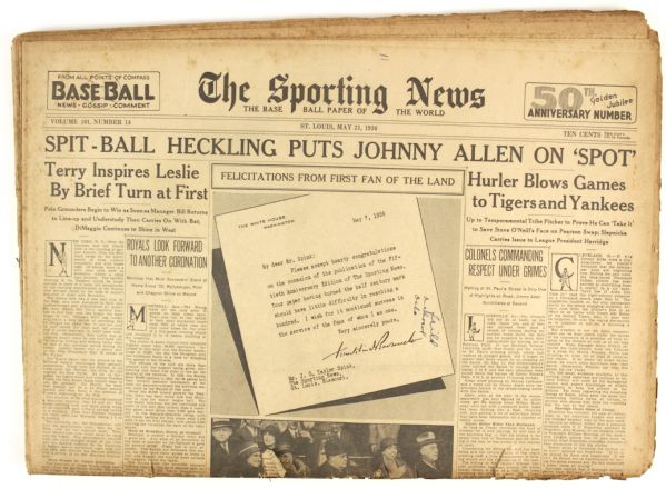 1936 The Sporting News 50th Anniversary Edition (Lot of 2) 