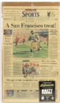 1996 Milwaukee Journal Sentinel Sports Page Signed by Brett Favre with Favre COA (MEARS LOA)