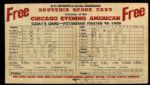 1937 Chicago Cubs vs. Pittsburgh Pirates Augie Galan Photo Scorecard Honus Wagner Coach for Bucs 