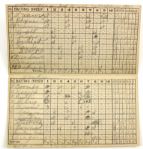 1927 New York Yankees vs. Pittsburgh Pirates World Series Game 3 Scored Scorecard Murder's Row One Win From Sweep 