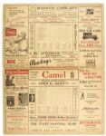 1929 New York Yankees vs. St. Louis Browns Scorecard w/Babe Ruth & Lou Gehrig  - Unscored 