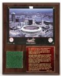 1992-95 Swatch of Busch Stadium Astro Turf on Plaque 