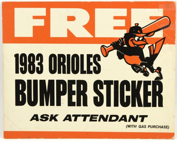 1980s Baltimore Orioles Radio Ticket & Gas Promotion 19" x 15 1/2" Broadside (Lot of  6)