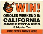 1980s Baltimore Orioles Radio Ticket & Gas Promotion 19 x 15 1/2 Broadside (Lot of  6)