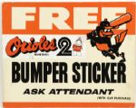 1980s Baltimore Orioles Radio Ticket & Gas Promotion 19 x 15 1/2 Broadside (Lot of  6)