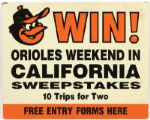 1980s Baltimore Orioles Radio Ticket & Gas Promotion 19 x 15 1/2 Broadside (Lot of  6)