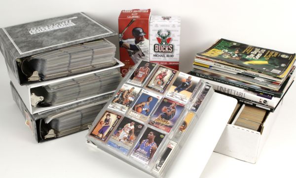 1990s-2000s Football Baseball & Basketball Collection of Cards Publications & Nodders 