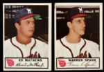 1953 Johnston Cookies Milwaukee Braves Complete Set of 25 Warren Spahn Eddie Mathews