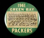 1961 Green Bay Packers 6" World Champions Oversized Pinback Button