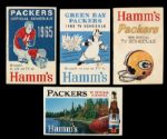 1963-66 Green Bay Packers Hamms Pocket Schedule (Lot of 4) 