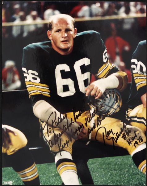 1990s Ray Nitschke Green Bay Packers Signed 8" x 10" Photo - JSA 