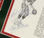 1969-71 Lew Alcindor Milwaukee Bucks Signed Magazine Page Ticket  & Rookie Card Display - JSA 