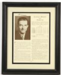 1933 Al Simmons Philadelphia As Signed Whos Who of Baseball Page Display - JSA 