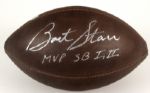 1990s Bart Starr Green Bay Packers Signed The Duke Football "MVP SB I, II" - TriStar Hologram & Certificate