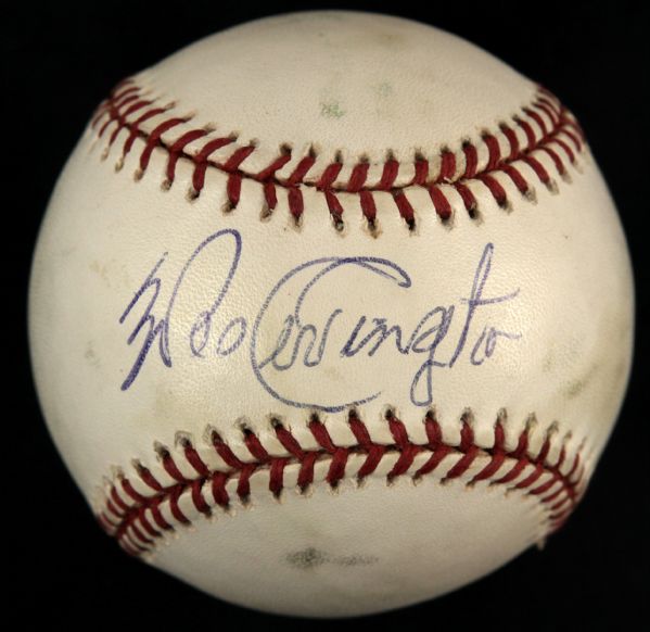 1987-89 Wes Covington Milwaukee Braves Single Signed ONL (Giamatti) Baseball - JSA 