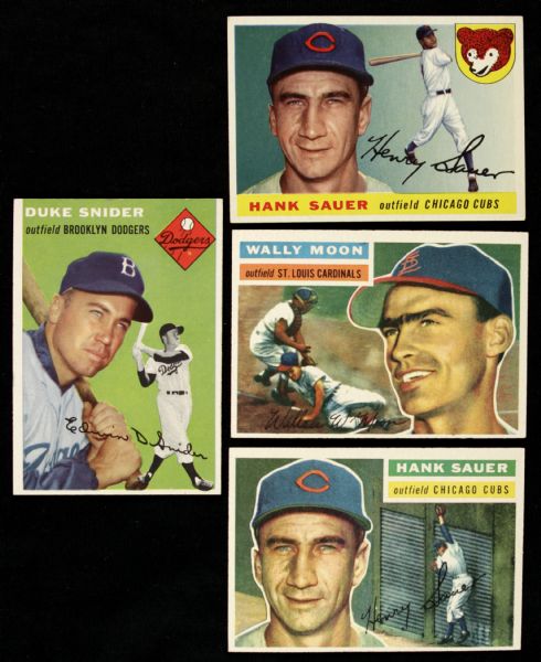 1954-56 Topps Card - Lot of 3 With 1954 Duke Snider Brooklyn Dodgers Blazer 