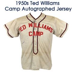 1950s-60s Ted Williams Boston Red Sox Camp Worn Durene Jersey Signed by Williams - (MEARS LOA & JSA)