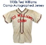 1950s-60s Ted Williams Boston Red Sox Camp Worn Durene Jersey Signed by Williams - (MEARS LOA & JSA)