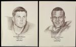 1967-68 Green Bay Packers Williams Prints - Four Sets 20 Total Three of Which are Sealed in Original Packaging 
