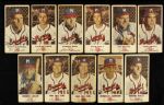 1954 Johnston Cookies Milwaukee Braves Card (Lot of 11)