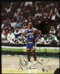 1980s Mitch Richmond Golden State Warriors & Alex English Denver Nuggets Signed 8" x 10" - JSA
