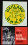 1960-70s ABA Collection - Kentucky Colonels Bumper Sticker Oakland Oaks Dallas Chaparrals 