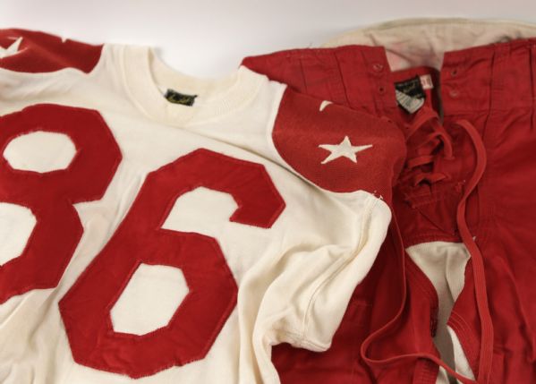 1949-52 Butte Buzzies Game Worn Uniform Durene Jersey & Pants Made by Spanjian 