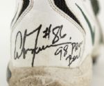 1997-99 Antonio Freeman Green Bay Packers Game Worn Signed Cleats - Be The Best Written - JSA & MEARS LOA