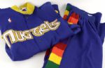 1990-91 Kenny Battle Denver Nuggets Game Worn Shooting Jacket & 1988-89 Matching Pants (MEARS LOA) 