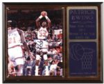 1990s Patrick Ewing New York Knicks Signed 8" x 10" Display - JSA 