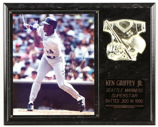 1990s Ken Griffey Jr. Seattle Mariners Signed 8" x 10" Photo Display - JSA