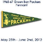 1965-67 Green Bay Packers Full Size World Champions Pennant w/Bart Starr & Paul Hornung Reference