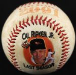 2001 Cal Ripken Baltimore Orioles Signed Commemorative Baseball - JSA 