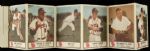 1955 Johnston Cookies Milwaukee Braves Including 5 of 6 Folders Incl. 30 Cards w/Hank Aaron Warren Spahn