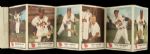 1955 Johnston Cookies Milwaukee Braves Including 5 of 6 Folders Incl. 30 Cards w/Hank Aaron Warren Spahn