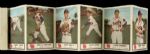 1955 Johnston Cookies Milwaukee Braves Including 5 of 6 Folders Incl. 30 Cards w/Hank Aaron Warren Spahn