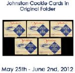 1955 Johnston Cookies Milwaukee Braves Including 5 of 6 Folders Incl. 30 Cards w/Hank Aaron Warren Spahn
