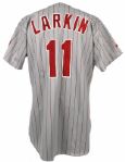 1995 Barry Larkin Cincinnati Reds Game Worn Road Jersey (MVP Season)